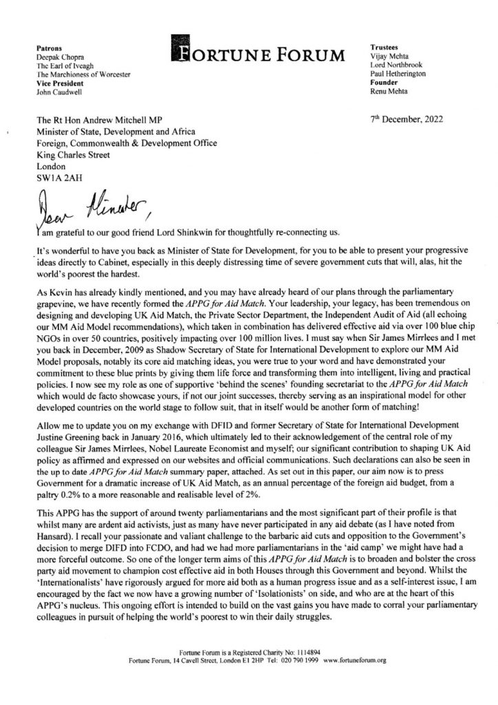 RM to AM letter - page 1